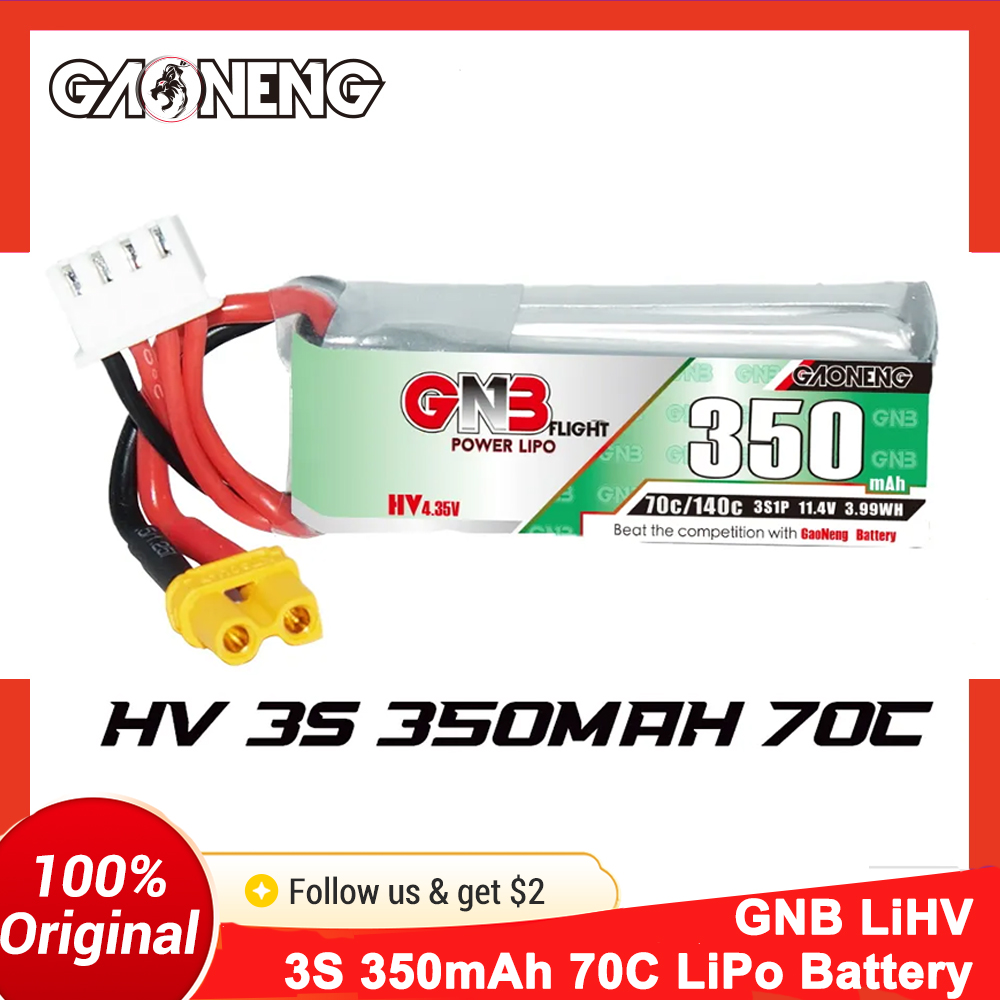 Fpv Drone Goggles - Batería LiPo Gaoneng GNB 350mAh 3S